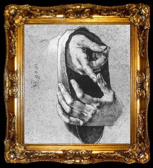 framed  Albrecht Durer Study of Hands, ta009-2